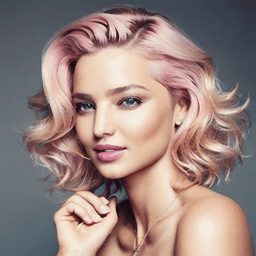 Short Curly Light Pink Hairstyle profile picture for women